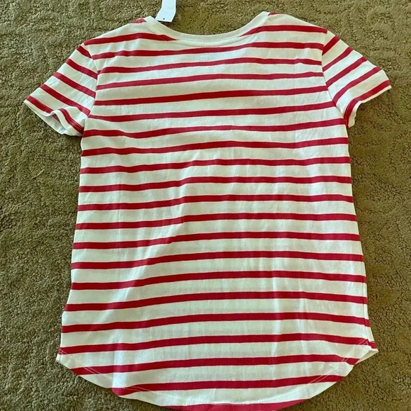 NWT gap red white stripe star flip sequin top medium new 4th of July - Picture 5 of 6
